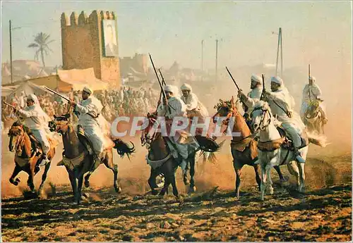 Moderne Karte Maroc pittoresque la fantasia