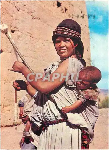 Moderne Karte Le maroc pittoresque fileuse ail haddiddou dades