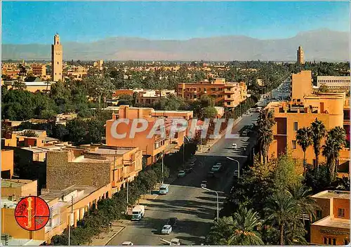 Moderne Karte Marrakech vue panoramique