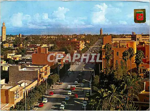 Moderne Karte Marrakech vue panoramique