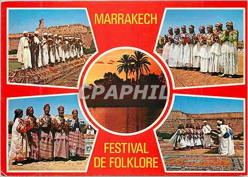 Cartes postales moderne Marrakech festival dans folkloriques