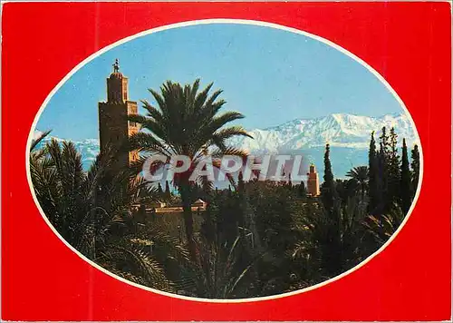 Cartes postales moderne Marrakech minaret de la koutoubia (la nuit)