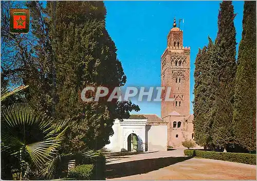 Moderne Karte Marrakech entrada de la mosquee la koutoubia