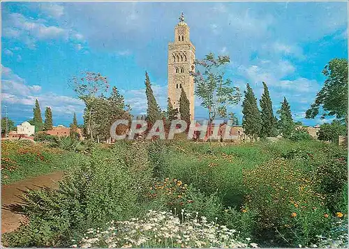 Cartes postales moderne Marrakech maroc infini la koutoubia et le maosolee du fondateur