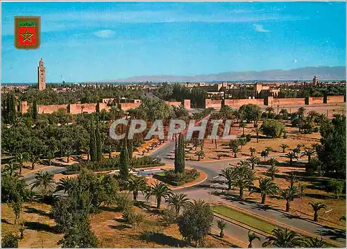 Cartes postales moderne Marrakech rond point du casino et bab jdid