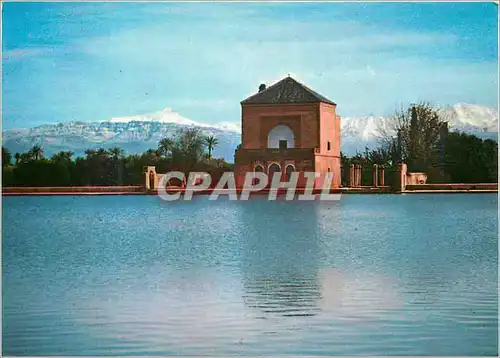 Cartes postales moderne Marrakech le pavillon et bassin de la menara