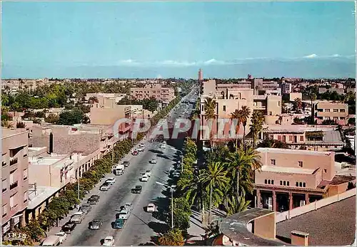 Cartes postales moderne Marrakech Vue generale de l'avenue Mohammed V