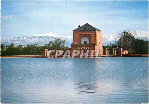 Cartes postales moderne Marrakech Le pavillon et bassin de la Menara