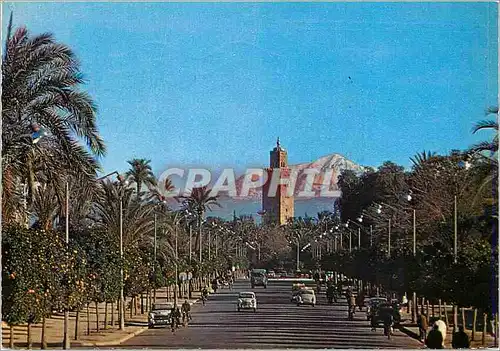 Moderne Karte Marrakech Ave Mohammed V avec Koutoubia