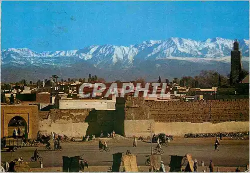 Cartes postales moderne Marrakech Les Remparts et le Grand Atlas