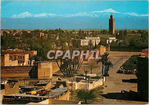 Cartes postales moderne Marrakech Koutoubia et Grand Atlas