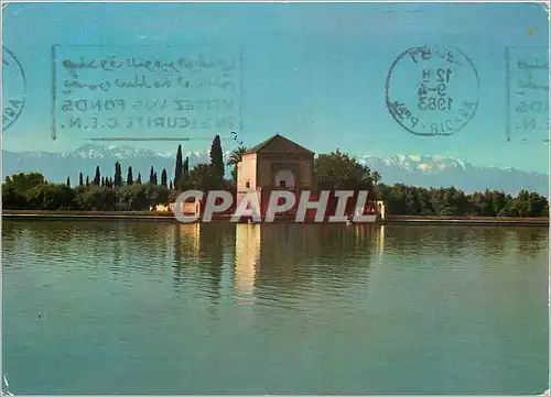 Cartes postales moderne Marrakech Bassin de la Menara et vue sur l'Atlas