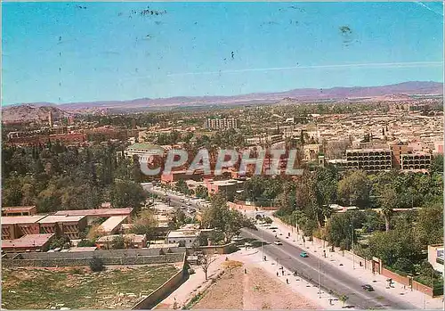 Cartes postales moderne Marrakech Vue Generale Avenue Mohammed V
