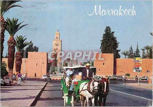 Moderne Karte Marrakech Maroc Infini Koutoubia