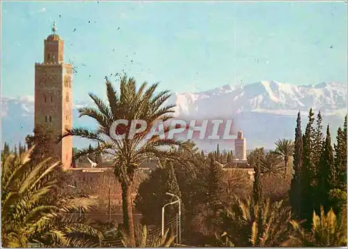 Cartes postales moderne Marrakech Koutoubla et Grand Atlas