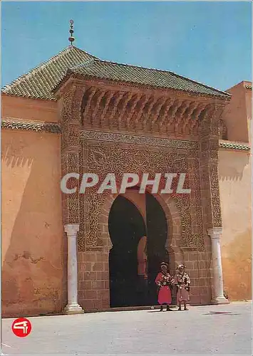 Moderne Karte Meknes Porte de Mausolee Moulay Ismail