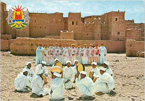 Cartes postales moderne Ouarzazate Armoiries de la Ville et Danses folkloriques
