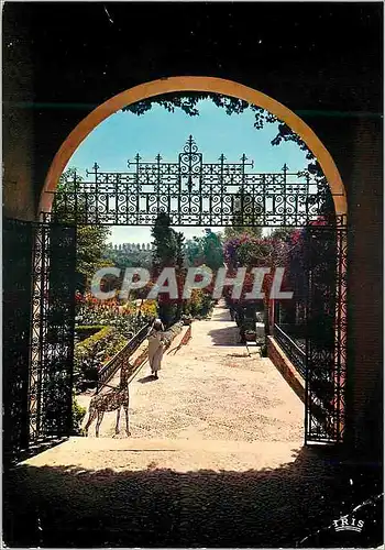 Moderne Karte Rabat L'entree du jardin des Oudaias