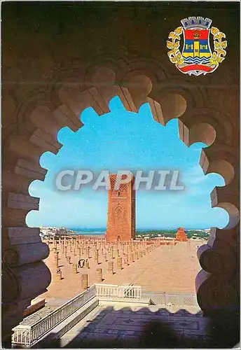 Cartes postales moderne Rabat Armoiries et La Tour Hassan