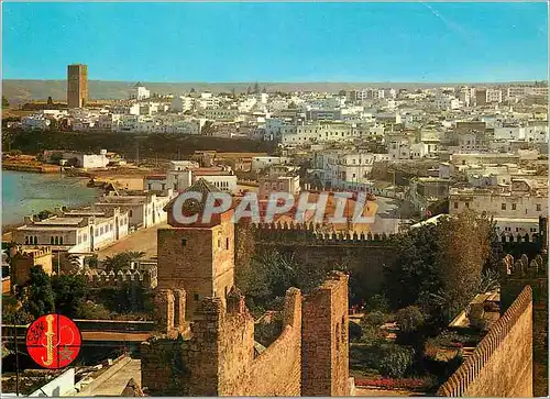 Cartes postales moderne Rabat Vue panoramique (Kasbah Oudaias en premier plan)