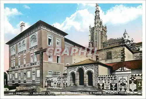 Cartes postales moderne Portugal Bussaco Entrada do Convento (1628) et Torre do Palace Hotel