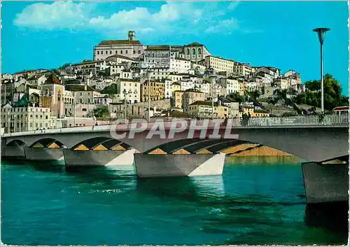 Cartes postales moderne Portugal Coimbra Vue partielle et pont sur le fleuve Mondego