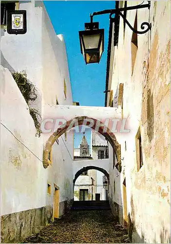 Moderne Karte Portugal Evora Passage de la Masque Rue typique