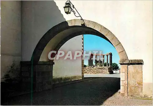 Moderne Karte Portugal Evora Temple Romain (aussi nomme temple de Diana)