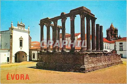 Moderne Karte Portugal Evora Temple Romain