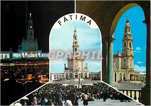 Moderne Karte Portugal Fatima La basilique et les arcades