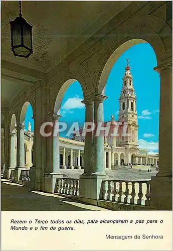 Moderne Karte Portugal Fatima La basilique avec ses arcades