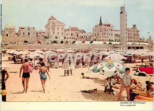 Cartes postales moderne Portugal Figueira da Foz Plage Esplanade