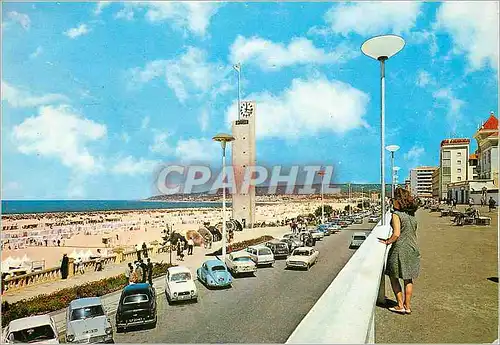 Moderne Karte Portugal Figueira da Foz Vue partielle de la plage