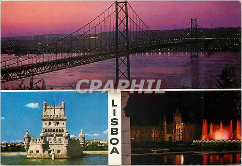 Cartes postales moderne Lisboa Pont sur le Tage