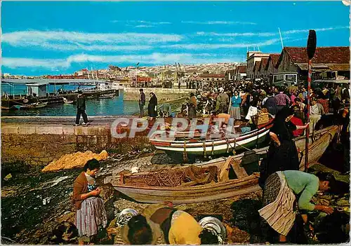 Cartes postales moderne Lisboa Quai de Ribeira bateaux de peche