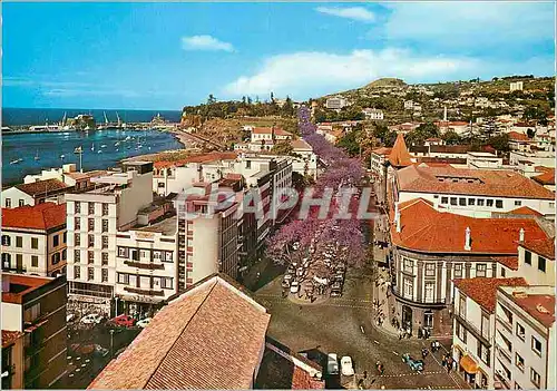 Moderne Karte Funchal madeira vue partielle de la ville