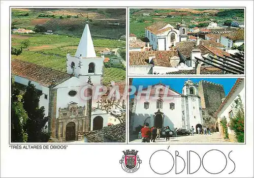 Cartes postales moderne Obidos igreja de santa maria portugal