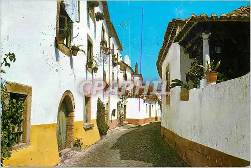 Cartes postales moderne 1027 a obidos portugal rue typique de obidos