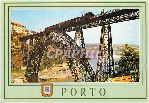 Cartes postales moderne N 3 porto portugal pont d maria pia Train