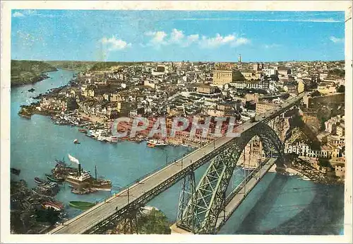 Moderne Karte Porto vue partielle et pont d luiz