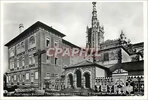 Cartes postales moderne 266 portugal bussaco entrada do convento(1628) e torre do palace hotel