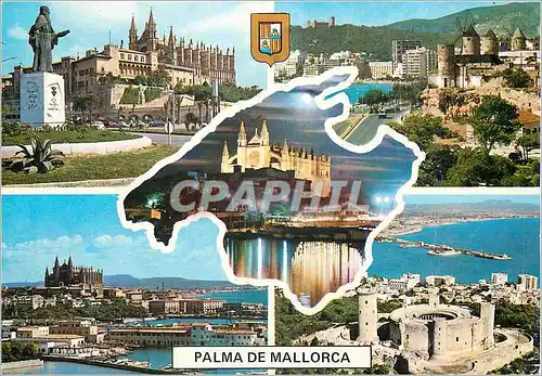 Cartes postales moderne N 2465 palma de mallorca cathedrale et chateau de bellver