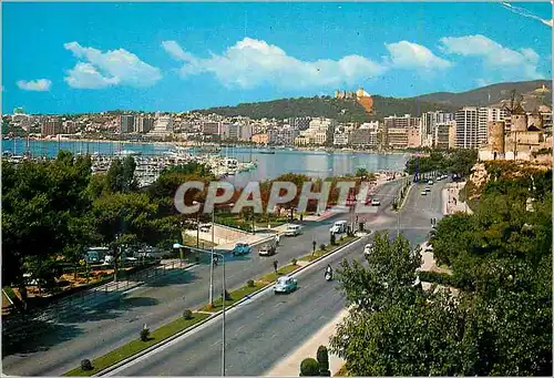 Cartes postales moderne Palma de mallorca n 1054 detaille paseo maritimo