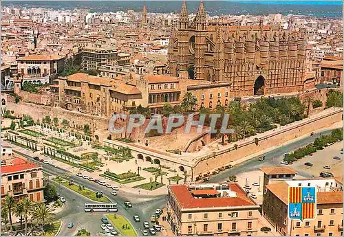 Cartes postales moderne 15 005 catedral y huerto del rey palma de mallorca