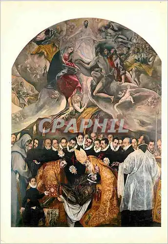 Cartes postales moderne 7 toledo saint tome l enterrement du compte d orgaz(greco)