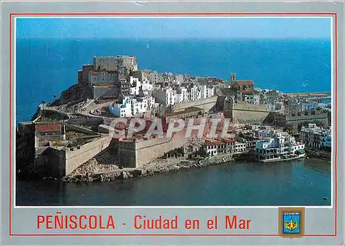 Cartes postales moderne N 45 Peniscola(castellon) vue aerienne