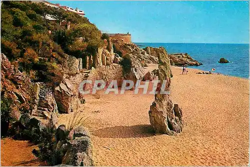 Moderne Karte Playa de aro(costa brava) 961 la plage et son serpentant chemin de ronde