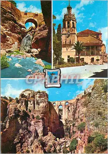 Cartes postales moderne Ronda Puente Arabe Iglesia Catedral El Tajo