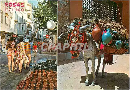 Cartes postales moderne Rosas costa brava Ane Donkey