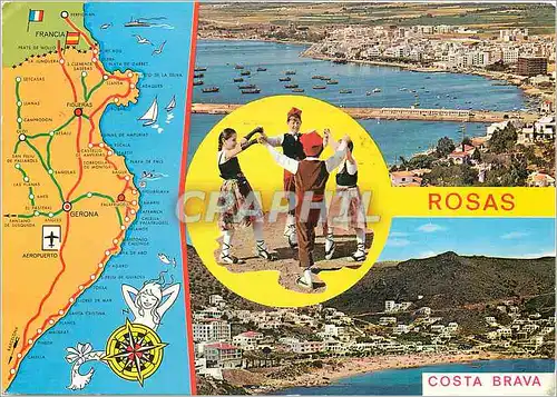 Cartes postales moderne Rosas costa brava 1685